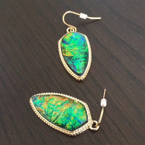 Opal Multicolor Drop Earrings - Picture 2 of 3